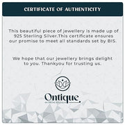 Ontique 925 Silver Solitaire White Studs Earrings For Women